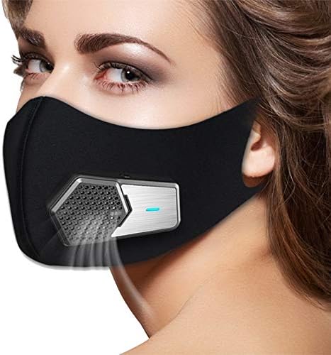 Máscara de ar elétrica inteligente pessoal, máscara de purificadores de ar vestível reutilizável, com ventilador para