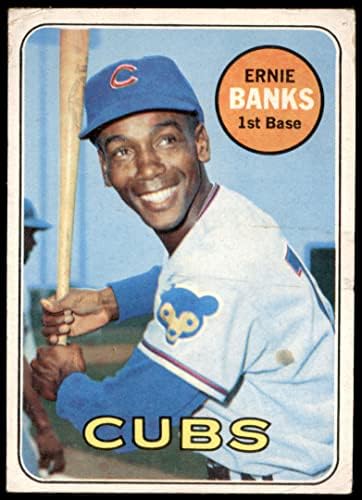 1969 Topps 20 Ernie Banks Chicago Cubs Dean's Cards 2 - Bom Cubs