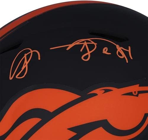 Shannon Sharpe Denver Broncos autografou Riddell Eclipse Capacete Authentic Speed ​​Alternate - Capacetes NFL autografados