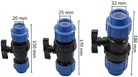 Móveis de ajuste de tubo PVC grau DN20 DN25 DN32 Válvula de tubo Jardim conectores WaterStop Diâmetro interno Adaptadores de