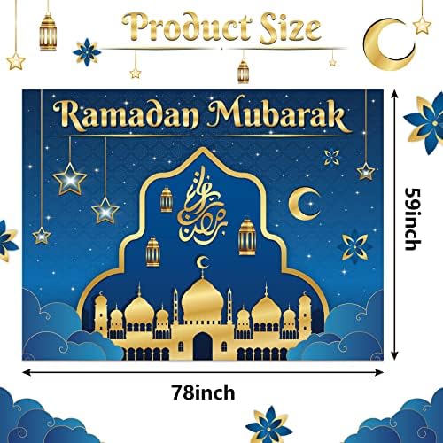 Grandes decorações do Ramadã Mubarak Ramadã Decorações Ramadã Banner Decorações Ramadãs para Decorações de Partes do Ramadã para casa para festa