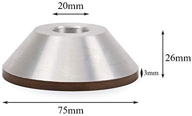 Junte -se à roda de moagem de diamante de resina de resina de 3 polegadas de 3 polegadas para metal de carboneto 150 Grit 75x20x26x53mm