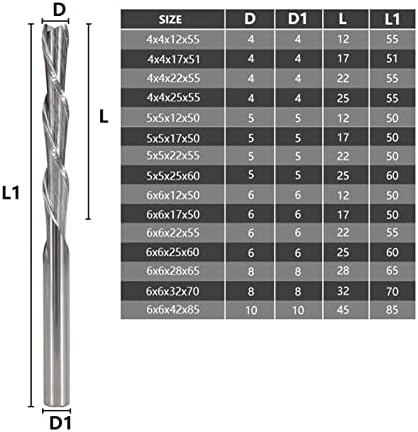 Vieue broca bits 2 flautas flautas helicoidais helicoidal helicoidal de 4-6 mm para fábricas de carboneto de tungstênio