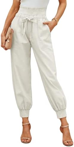 B Xtra Boutique Moda Moda Midwaist Joggers - Coloque elástico de cordão com bolsos