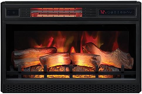 ClassicFlame 26 3D Quartzo Infravermelho Lareira elétrica Inserir plugue e sensor mais seguro, preto