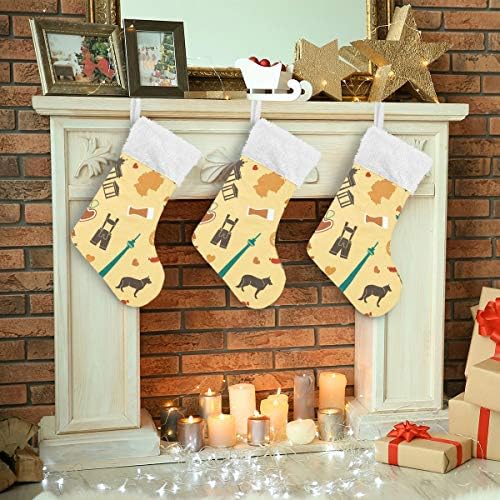 Símbolos de Pimilagu da Alemanha meias de Natal 1 pacote 17,7 , meias penduradas para decoração de Natal