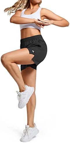 Yooooyee Athletic Elastic Runnig Shorts para Woman Quick Dry Summer Gym Treino de ginástica calças curtas