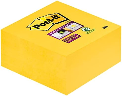 Post -it 76 x 76 mm Super Sticky Notes - Cubo Daffodil, amarelo