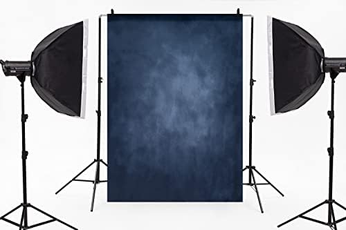 Kate 5x7ft Blue escuro abstrato Castas Microfibra Bunco de retrato azul escuro para sessão de fotos, para fotografia, para aniversário
