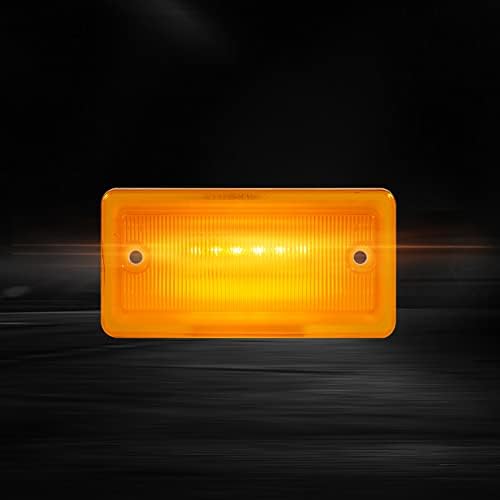 Everesthd Top Cab Marker Light com 4 LEDs Amber Fits Fits para Freightliner Century, Classe XL, Columbia FLC112, FLD120 22-51942-000