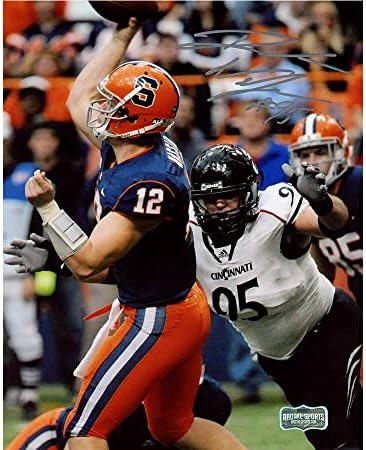 Derek Wolfe assinou Cincinnati Bearcats sem moldura 8 × 10 NCAA Photo - Fotos autografadas da faculdade