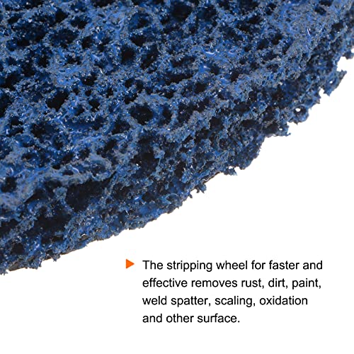 HARFINGTON 2PCS Discos de tira de remoção de rodas de 6 x 7/8 Discos de remoção para que o Greger de ângulo limpe e remova a oxidação de soldas de ferrugem do revestimento de tinta, azul