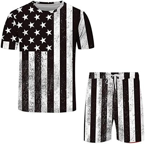 Camisas casuais de vestido BMISEGM para homens bandeira do dia da independência da mola da primavera do verão esportes