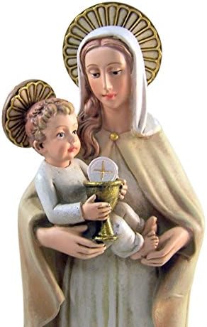 Resina Nossa Senhora do Santíssimo Sacramento estatueta inspirado pela irmã M.I. Hummel, 8 polegadas
