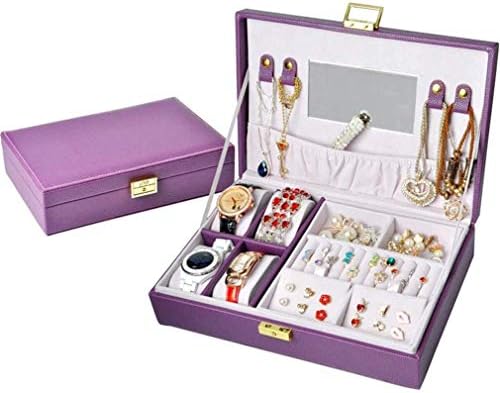 Caixa de jóias Organizador mostra a caixa de jóias de locker de bloqueio da caixa de jóias artesanais caixa de jóias de