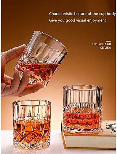Whisky Decantador de 7 peças de vidro artesanal Decanter & Whisky Glasses Set, uma garra de vidro artesanal, ótimos presentes para amantes de vinho, decantadores de bebidas alcoólicas de 750 ml