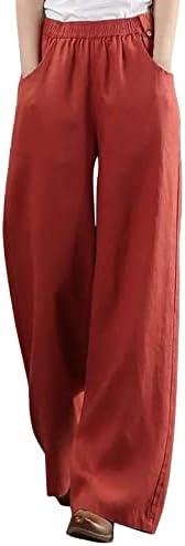 Miashui Women calças casuais mulheres sólidas botão casual bolso de bolso largo