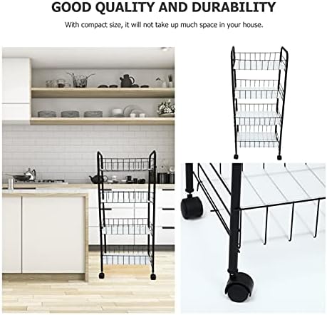 Cabilock Wire Armazy Storage Rack de armazenamento de cozinha Organizador de prateleira de cozinha Organizador empilhável Organizador de rack Movimentável Plataforma de armazenamento Móvel Rack de grande capacidade prateleiras de prateleiras de prateleiras em pé