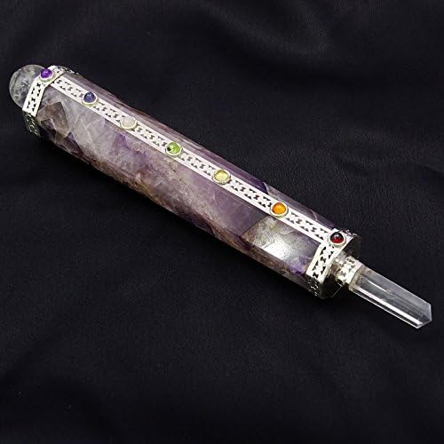 Harmonize a Amethyst Wand Sete Reiki Cura Crystal Chakra Gemstone Gift Balancing Spiritual