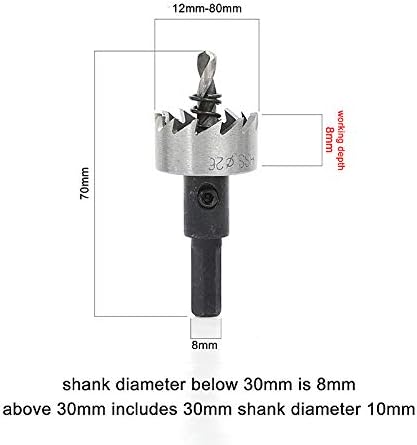 HH-ZOXING, 12-80mm 1pc triangular haste de alta velocidade Hole aço serra Bits Ferramentas de metalworking para alumínio metal de