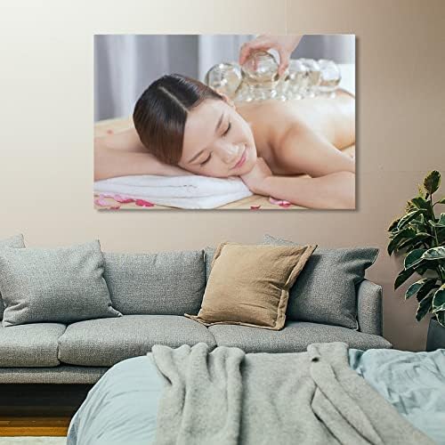 Poster de salão de beleza corporal de beleza massagem integral spa spa canvas de pintura de parede de arte para quarto para quarto