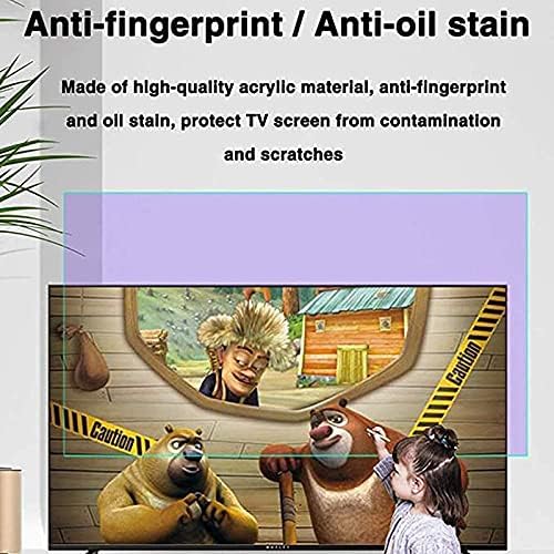 Kelunis Anti Glare TV Screen Protector, Painel de protetor de tela anti-luminária anti-azul de 32 a 75 polegadas para