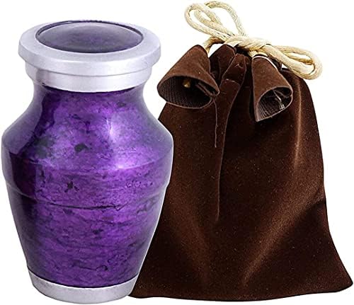 Urn Tasty Keepsake Urn for Human Ashes - Small Ash Urns Conjunto de 4 com caixa e bolsas premium - Tribute seu ente