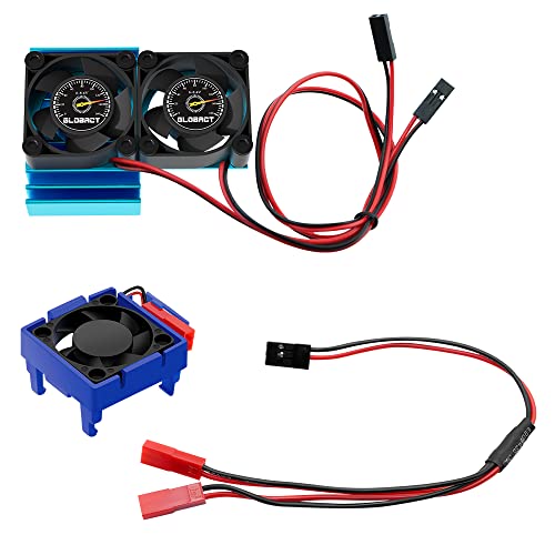 Globact VXL-3S ESC REFRIGENÇÃO FABRO E REFRIGENTO DE REFRIGENÇÃO DO FABRO DO FABRO DO FAIS PARA 1/10 SLASH 4X4 FAMPO DE FAMPO 4X4 Rustler 4x4 Substitua 3340 Fan de resfriamento de VeLineon VXL-3S