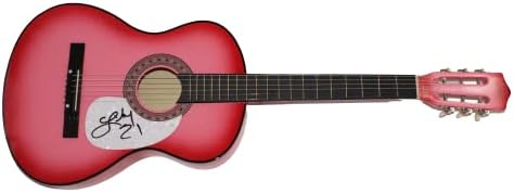 Lindsay Ell assinou o autógrafo em tamanho real guitarra rosa com James Spence Authentication JSA COA - Superstar de música country