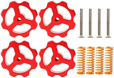 Sutk 4pcs parafuso m4 porcas 4pcs 4pcs Nivelamento de aquecimento Botão de mola para CR10 3D PRIMATIVA PLATATECIDADE PARTES DE PARTES