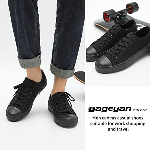 Yageyan Men Canvas Low Top Top Shoes Classic Casual Sneakers