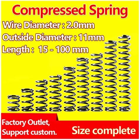 Hardware Pressão da primavera Compressão da mola pressão Merca retorno Release da mola Diâmetro de mola de 2,0 mm Diâmetro