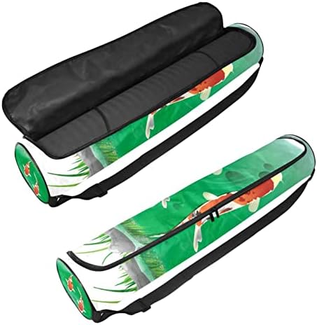 Ratgdn Yoga Mat Bag, Japan Koi Peixes Exercício de ioga transportadora de tape