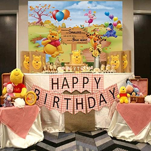 Cartoon Urso Cenário de Babbê Cenário de Babbê Cenário 1º 2º Aniversário Decoração Antecedentes Recém -nascidos Urso Tema