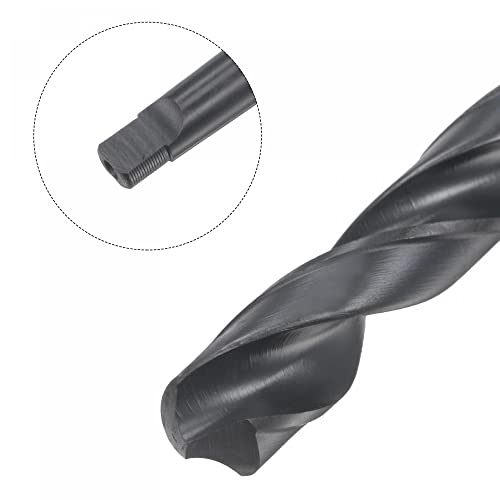 Uxcell 13,4mm Twist Bit com mt1 morse diminua haste, 100 mm de aço de alta velocidade com comprimento de flauta óxido preto