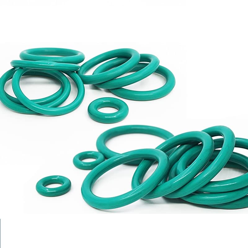 10pcs Green Fluorine Rubber O-ring OD 5-70mm Juntas de anel de espessura 2 2,4 3,1 mm Resistência ao calor 280 °-