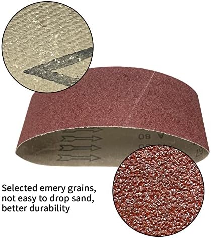 Cintos de lixar Sutekus 3x18 polegadas Lia de lixeira de óxido de alumínio para lixadeira para lixadeira, 60 80 120 150 240 400 Grits - 14 pacote