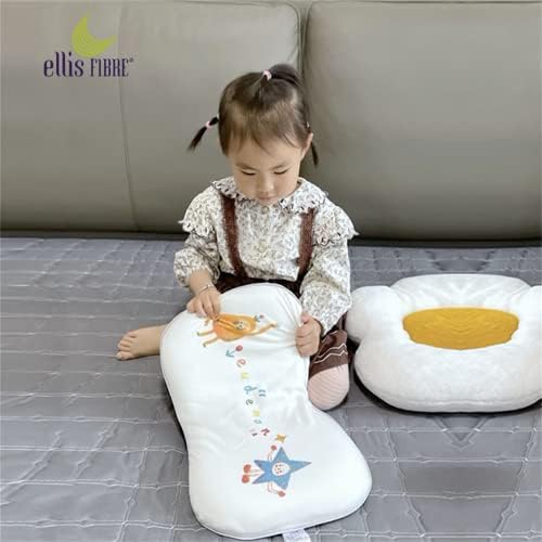 travesseiro de fibra de fibra Ellis - travesseiros de criança orgânica de algodão orgânico para dormir - 14,57x22.05x1,57 polegadas