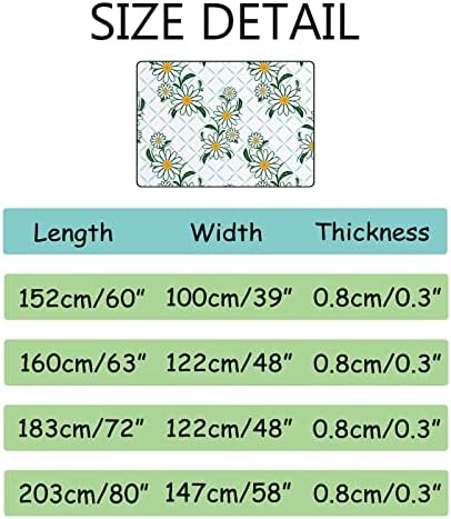 Crawling de carpete interno brincar de tapete de camomiles de flor para sala de estar quarto de piso de piso educacional