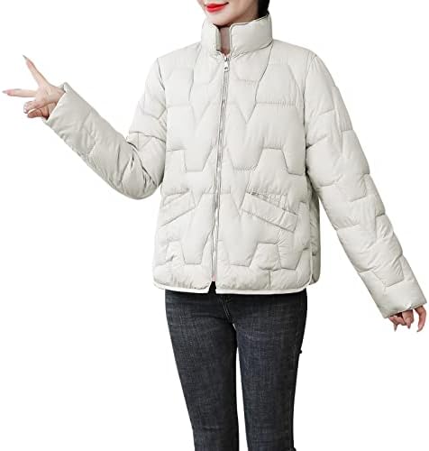 Jaqueta de inverno de Kulywon Women Polyester Casaco de inverno LOLHO JESATA DE LIMPELAGEM LIMO