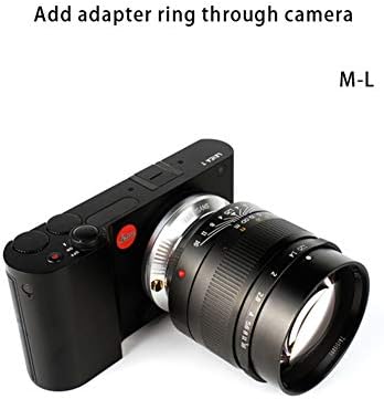 7 artesãos 75 mm F1.25 Manual de quadro completo Foco grande lente de câmera de abertura de abertura para a câmera Leica M Mount Mirrorless com adaptador de lente da câmera