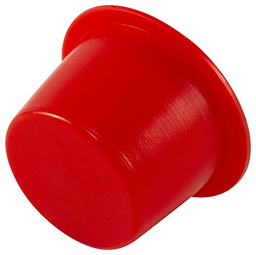 CAPLUGS 99190716 Tampa e plugue cônicos de plástico. T-14, PE-LD, Cap od 1.031 ID do plug 1.215, vermelho