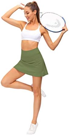 Saias de tênis plissadas femininas de Loovoo com bolsos shorts Saias atléticas de golfe ativo Running Sports Salia esportiva