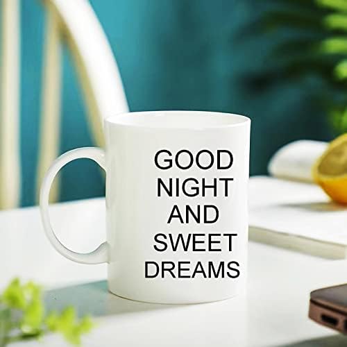 Homeyes novidade caneca de café para presente slogan com bom dia Lucky todos os dias Boa noite doce sonhos