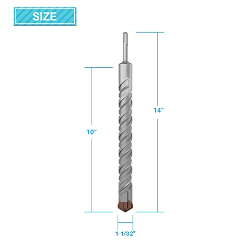 Groca de alvenaria do martelo rotativo de Coarbor 1-1/32 polegada SDS-PLUS para furos de perfuração em tijolos de pedra de cimento de