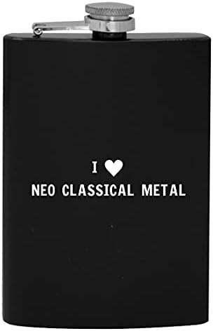 I Heart Love Neo Classical Metal - 8oz quadril bebendo balão de álcool