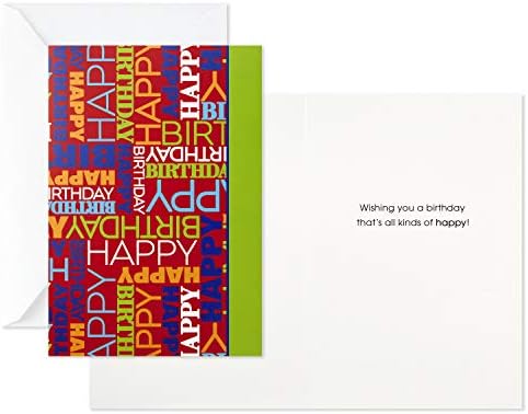 Cartões de aniversário variados da Hallmark
