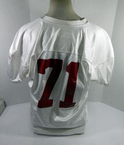 2009 San Francisco 49ers #71 Game usou White Practice Jersey 2xl 508 - Jerseys de jogo NFL não assinado usado