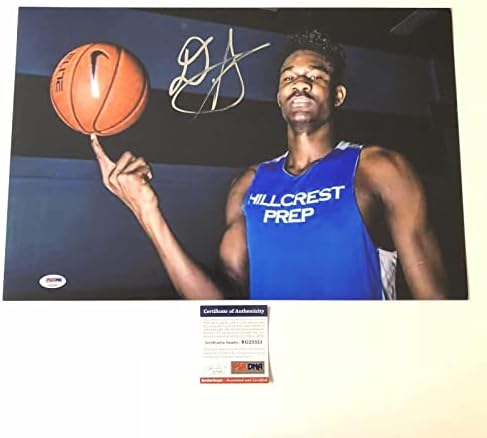 DeAndre Ayton assinou 12x18 Photo PSA/DNA Phoenix Suns autografado - fotos autografadas da NBA
