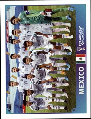 2022 Panini World Cup Qatar Adesivo #MEX1 Grupo de fotos da equipe C Mini adesivo Mini Card